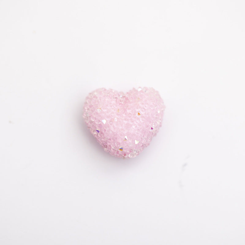 Wholesale Acrylic Rhinestones, Soft Granulated Sugar, Small Heart Beads